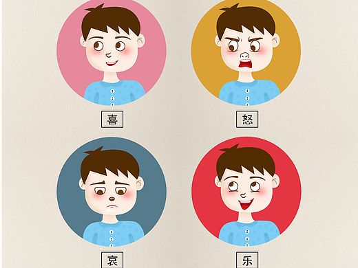 喜,怒,哀,乐插画-创作习作330015年前添加表情