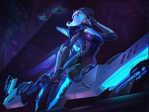 PS鼠绘/寒冰射手/艾希/LOL/源计划/英雄联盟/UI/