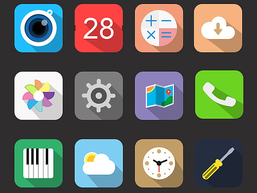 扁平化長投影圖標（個人主頁-ZMTU5NzE1ODQ=） - 圖標 - 站酷設(shè)計師suzimu原創(chuàng)素材 - 站酷ZCOOL