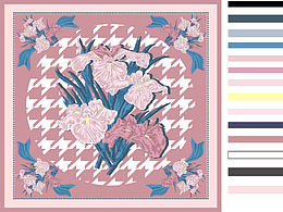 心悦菖蒲 | 丝巾 | 图案设计