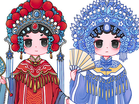 Q版京剧人物