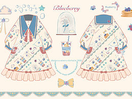 Lolita -柄圖  藍莓派對