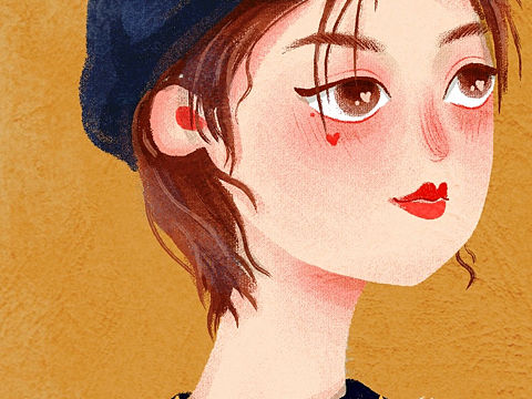 原创少女插画版绘