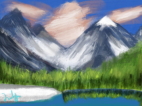 新手 速涂? 雪山