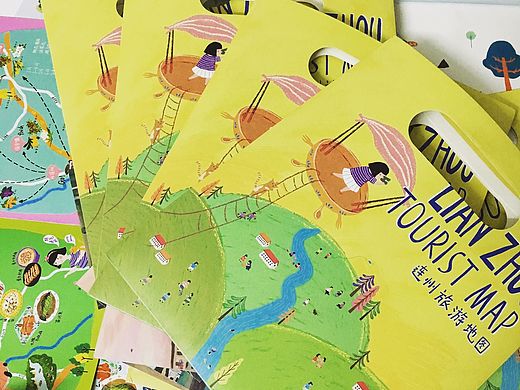 旅游文旅文创产品手绘地图