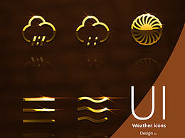 原创金属质感天气图标一套