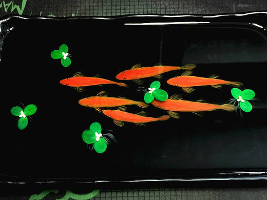 【树脂鱼画】黑方盘 盛夏果实 群鱼作品