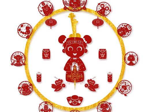 今天才来，依然新年快乐（个人主页-ZMzEyMjg0MTY=） - 商业插画 - 站酷设计师YA妞YA仔小YAYA原创素材 - 站酷ZCOOL