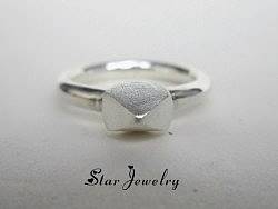 【S-jewelry】S925银 钻形多面立体几何戒指②