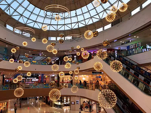 商场中庭吊饰专业厂家铭星灯光工厂