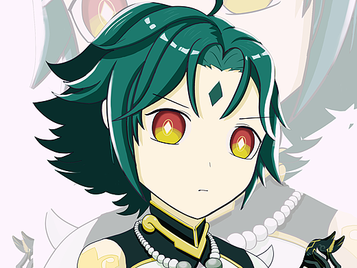 原神头像 魈18z1961原神练习作品 温迪 钟离 魈14茄叶佬【万圣节99