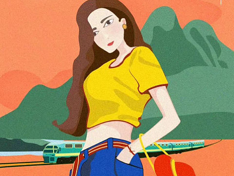 以前画的自画像