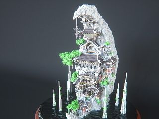 效果图:《中国风象素模型》 maxwell渲染 模型由minecraft玩家提供