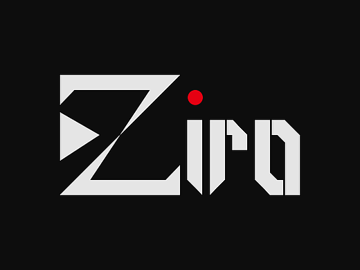 ziro字体标识设计