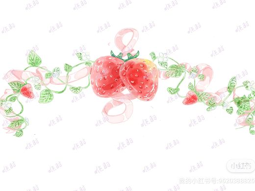 小草莓和丝带