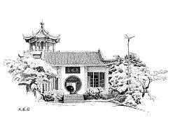 楚歌钢笔画-风景系列