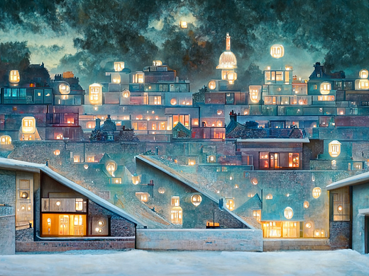 AI绘画档案馆｜万家灯火•一