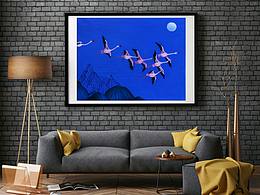 《火烈鸟系列》油画