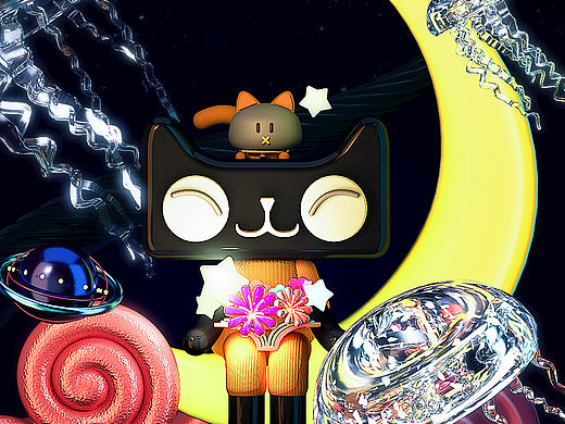 暗色调C4D学习展示（个人主页-ZNjEzODQ1NDA=） - 其他平面 - 站酷设计师Bubblezh原创素材 - 站酷ZCOOL