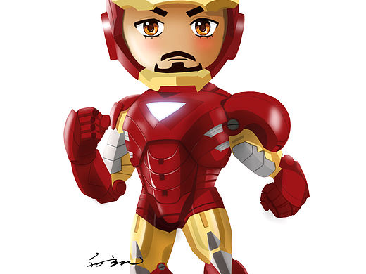 手绘钢铁侠公仔