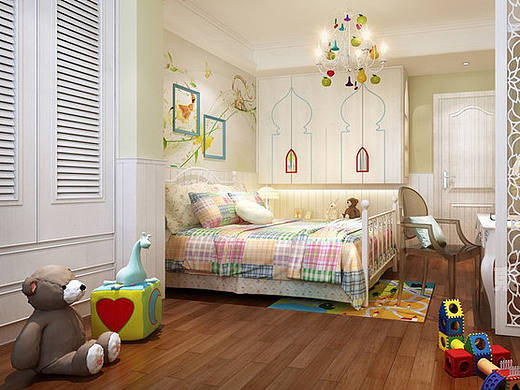 【深圳东易日盛】美式乡村风格装修效果图-深航假日名居260平米