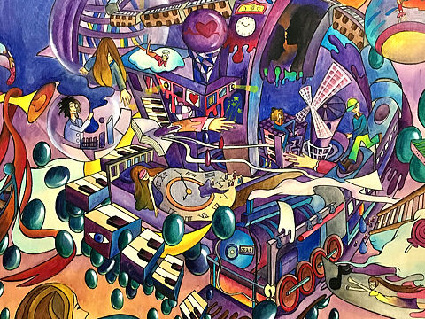 梦（个人主页-ZNTMwNjM1ODg=） - 新锐潮流插画 - 站酷设计师晓星辰baobao原创素材 - 站酷ZCOOL