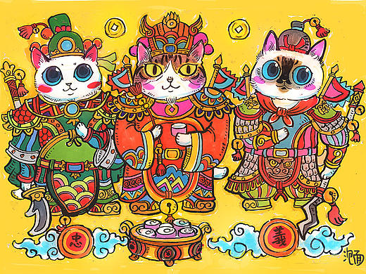 最近的手绘年画~希望大家喜欢~
