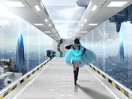 科幻类海报合成 含步骤GIF （banner）