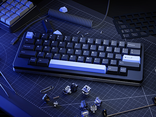 BLENDER 三维渲染 | 客制化键盘 D60_Lite