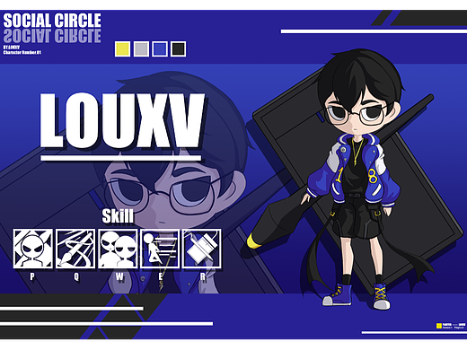 【Social Circle】Character NO.1—LouXv（个人主页-ZNTkzMzU4ODg=） - IP形象 - 站酷设计师LouXv原创素材 - 站酷ZCOOL