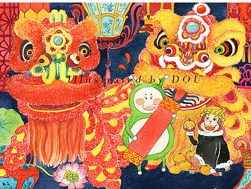 年味。记忆。水彩