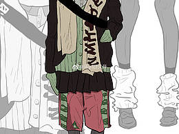 時(shí)尚女孩插畫