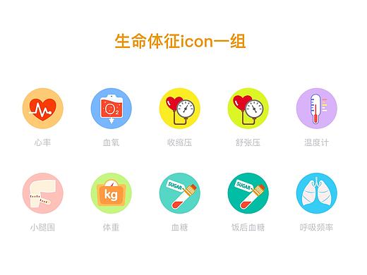 生命体征icon一组