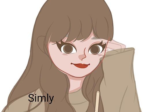 插画，女生头像