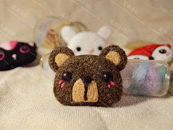 【萌宠】原创羊手工毛毡可爱猫兔狐熊动物日系超萌森林胸针