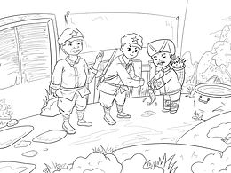 原創(chuàng)兒童繪本故事插畫線稿