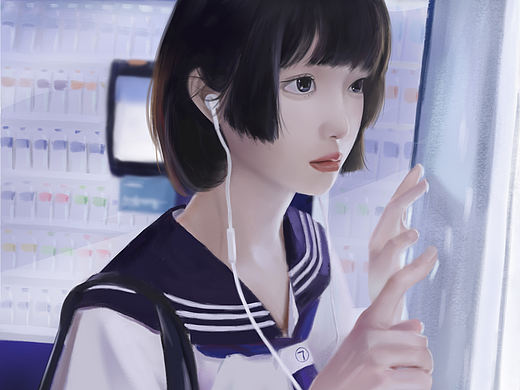 大眼 萌妹子
