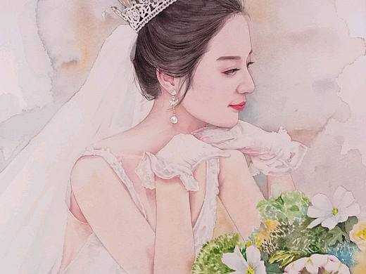 水彩肖像