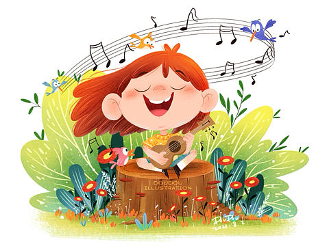 插画练习-小女孩