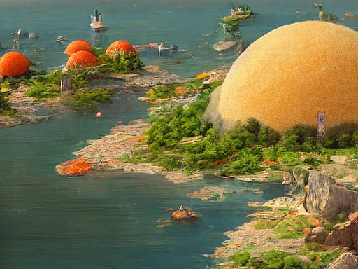 #AI创作实验室#泡泡胡萝卜岛设计【octane渲染风格】