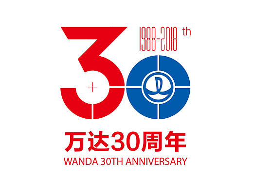 万达30周年LOGO