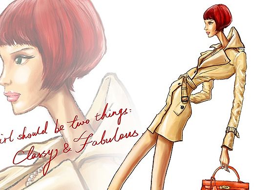 Burberry,Hermes,JimmyChoo,Sassoon 时尚插画 by MaggieAi