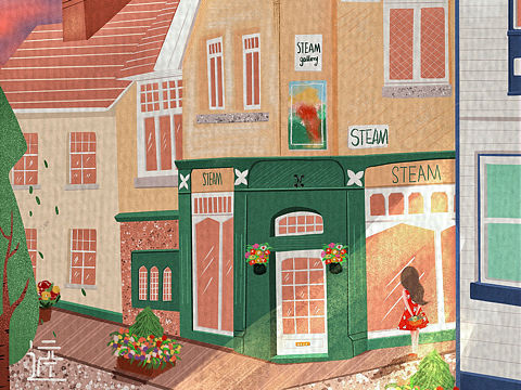 街角的女孩（个人主页-ZNDQxNTQwODQ=） - 商业插画 - 站酷设计师画画的远近原创素材 - 站酷ZCOOL