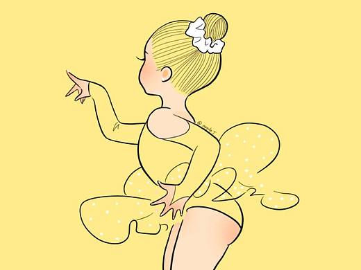 原创插画 跳舞的肉肉