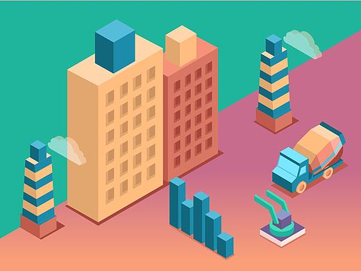 一组插画-工业系列