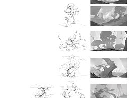 放一些场景小稿练习