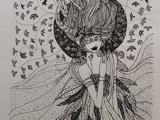 黑白插画