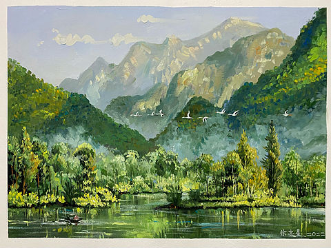 綠水青山（個(gè)人主頁-ZNTc0MDQzNjg=） - 繪畫 - 站酷設(shè)計(jì)師starsssss原創(chuàng)素材 - 站酷ZCOOL