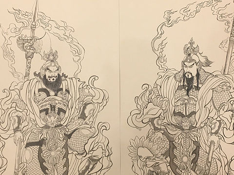 一对门神！