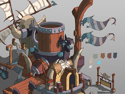 Q版场景建筑练习